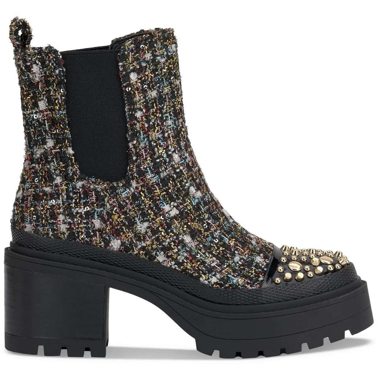 Jymmie Womens Stretch Knit Chelsea Boots