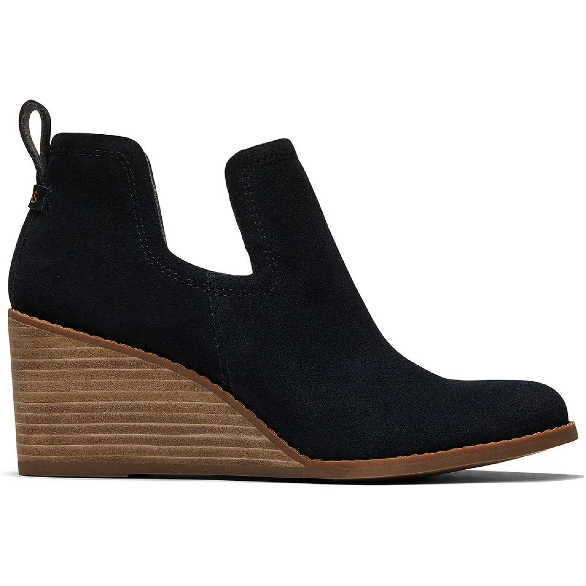 Kallie Womens Suede Ankle Wedge Boots