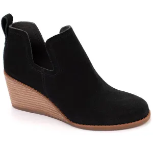 Kallie Womens Suede Ankle Wedge Boots