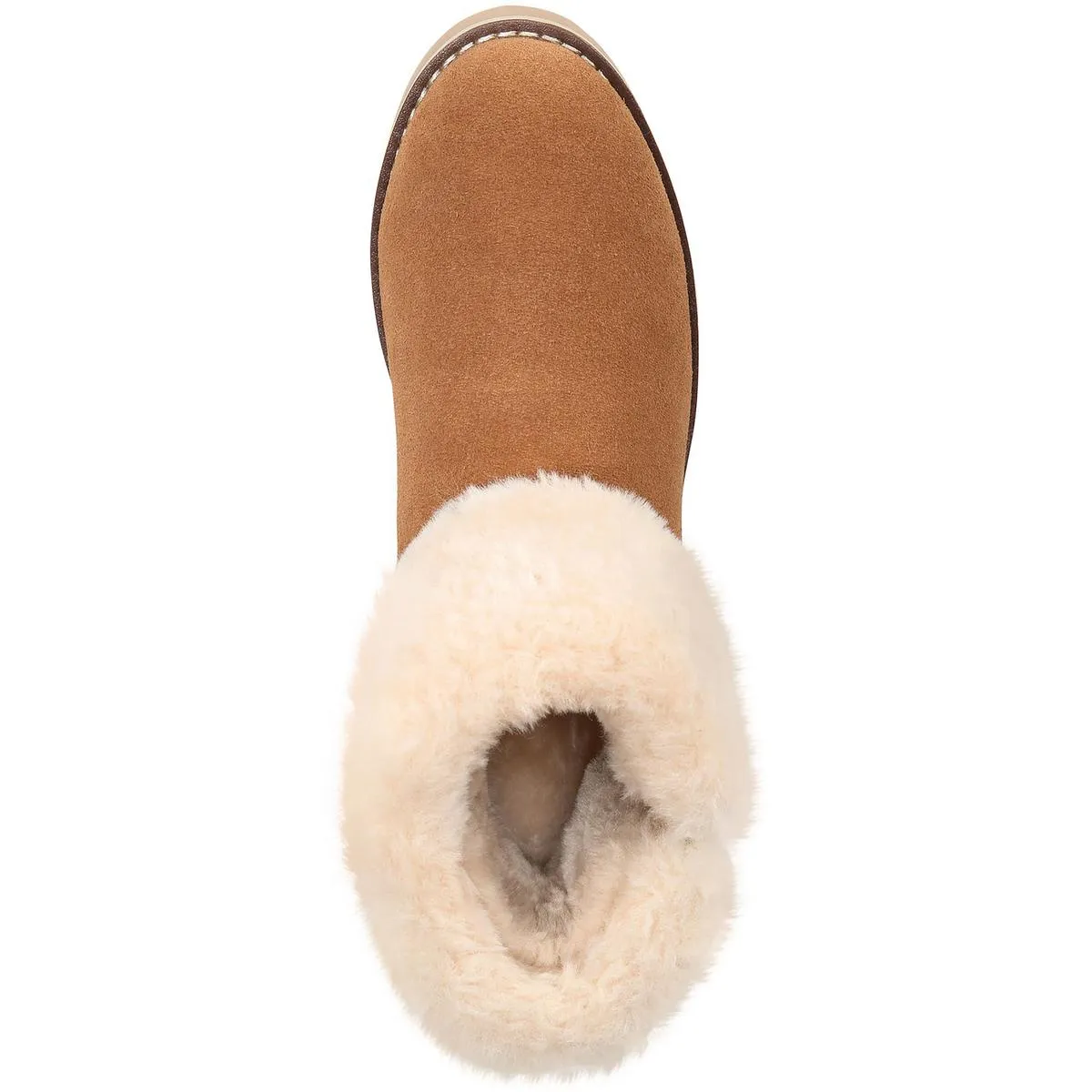 Kalliees Womens Suede Faux Fur Ankle Boots