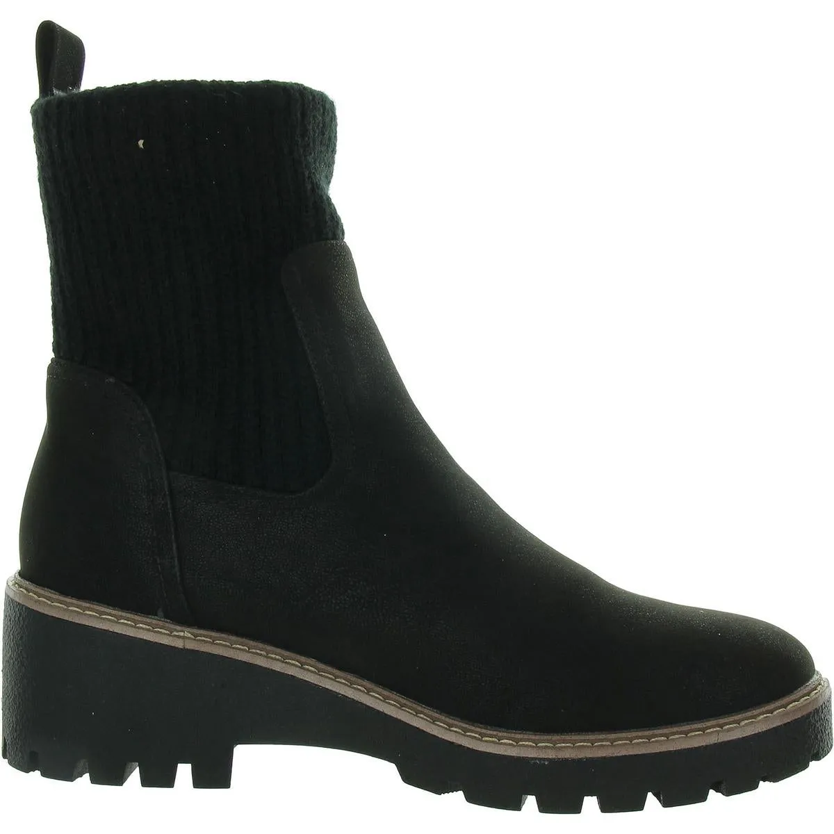 KARA Womens Leather Contoured Footbed Ankle Boots