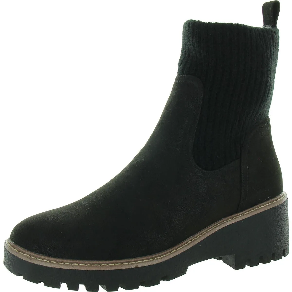 KARA Womens Leather Contoured Footbed Ankle Boots