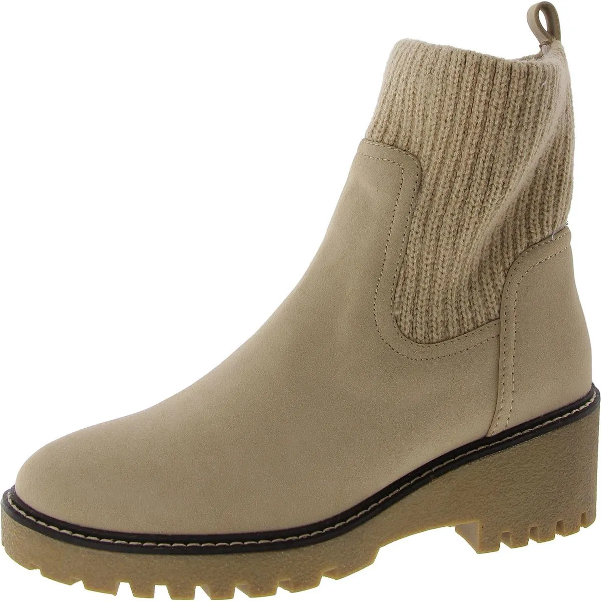 KARA Womens Leather Contoured Footbed Ankle Boots