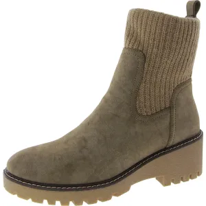 KARA Womens Leather Contoured Footbed Ankle Boots