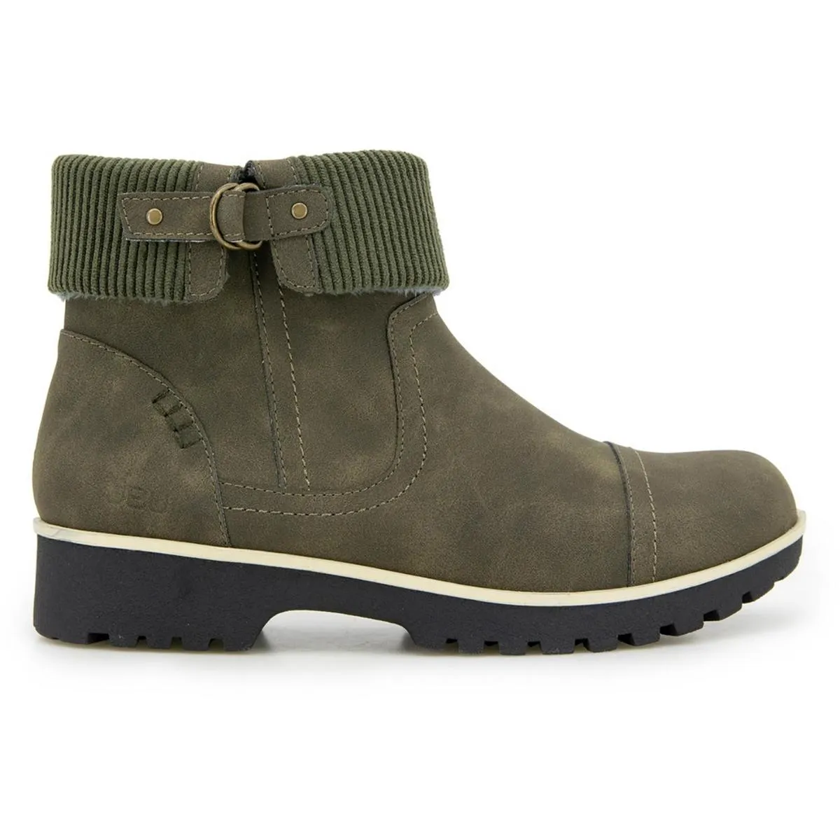 Karissa Encore Womens Water Resistant Faux Leather Ankle Boots