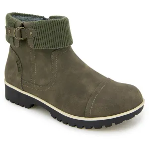 Karissa Encore Womens Water Resistant Faux Leather Ankle Boots