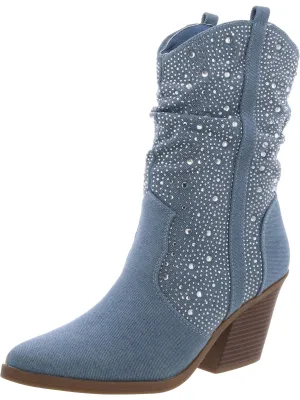 KASSANDRA 2 Womens Jeweled Pointed Toe Cowboy, Western Boots