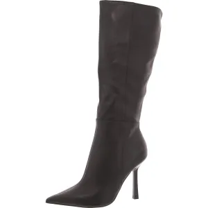 Kathleen Womens Leather Pointed Toe Knee-High Boots