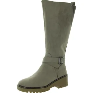 Kathleen Womens Zipper Man Made Knee-High Boots