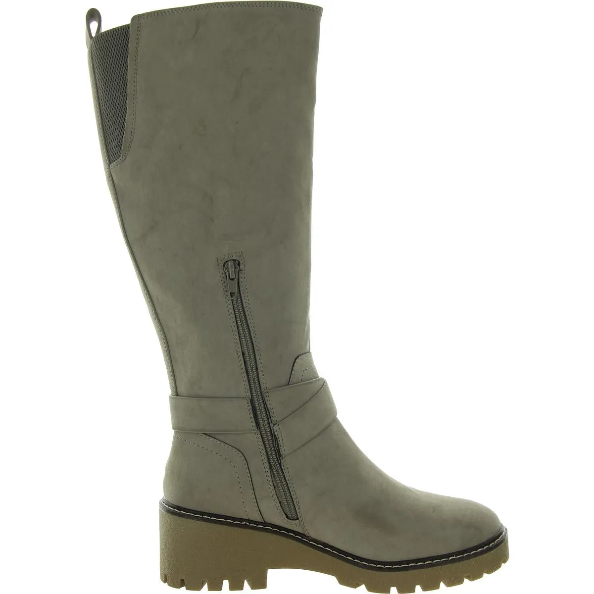 Kathleen Womens Zipper Man Made Knee-High Boots