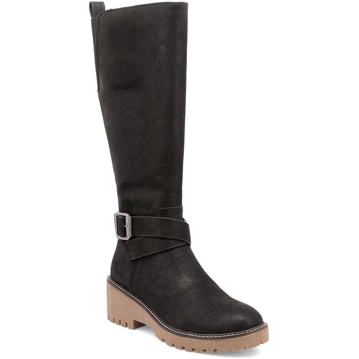 Kathleen Womens Zipper Man Made Knee-High Boots