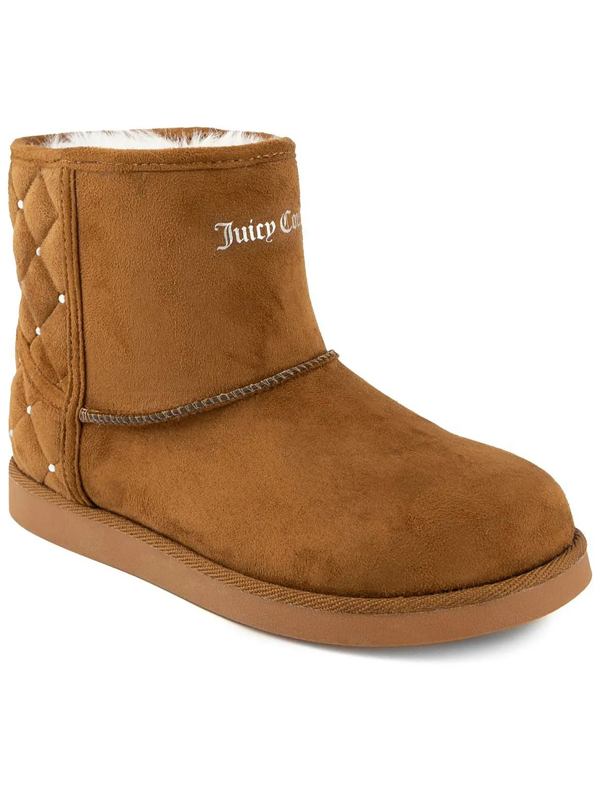 Kave Womens Faux Suede Slip On Winter & Snow Boots