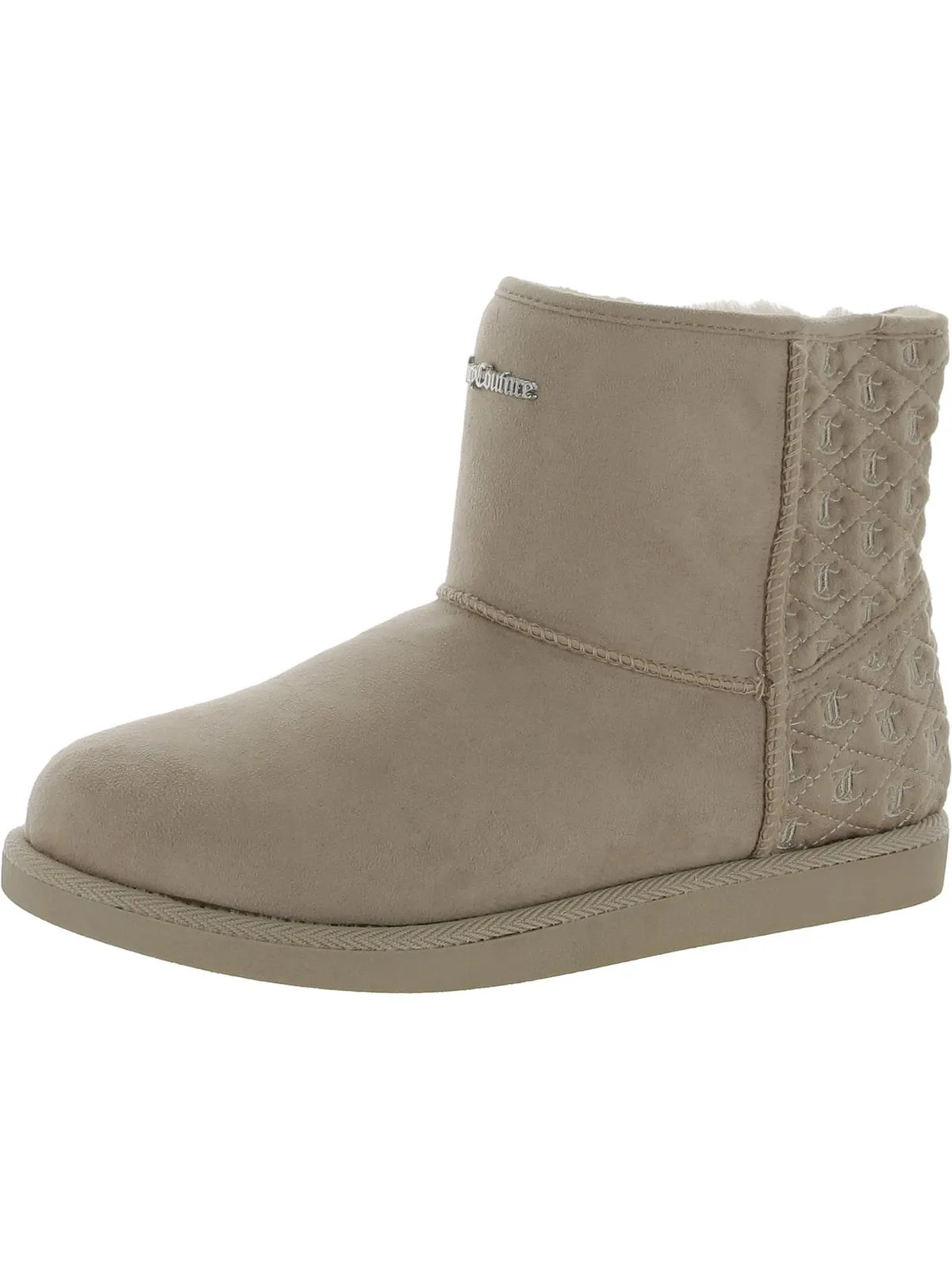 Kave Womens Faux Suede Slip On Winter & Snow Boots