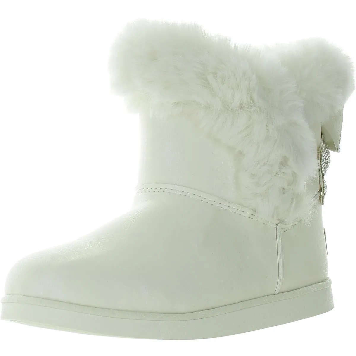 Krazey Kute Womens Faux Fur Faux Leather Booties