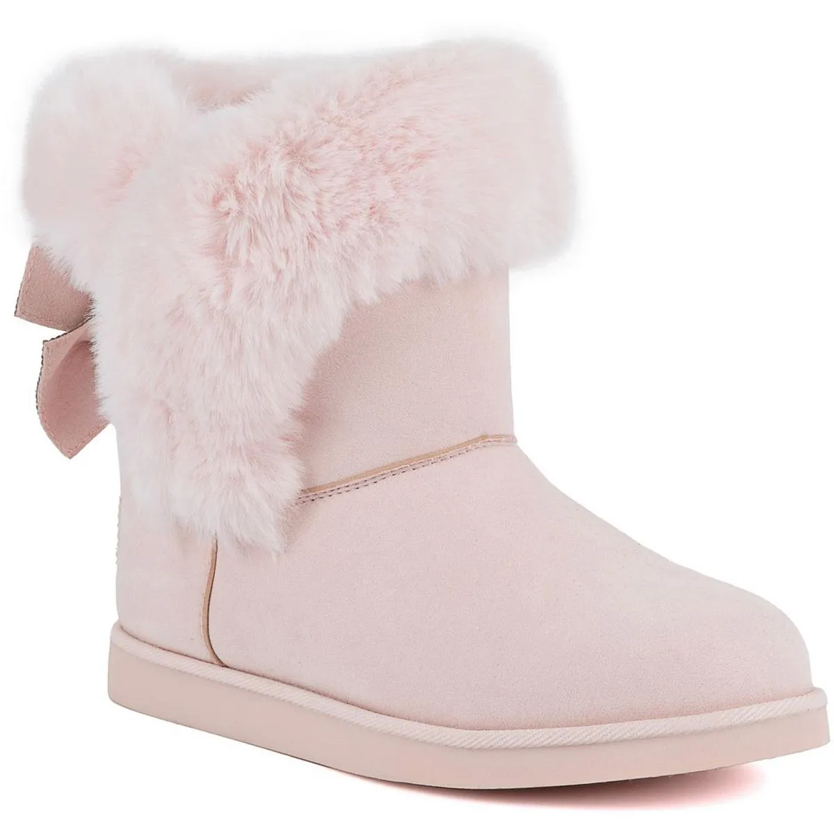 Krazey Kute Womens Faux Fur Faux Leather Booties