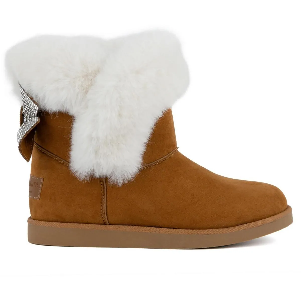 Krazey Kute Womens Faux Fur Faux Leather Booties