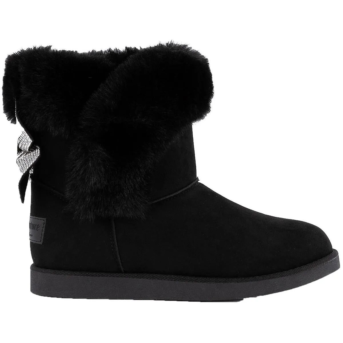 Krazey Kute Womens Faux Fur Faux Leather Booties