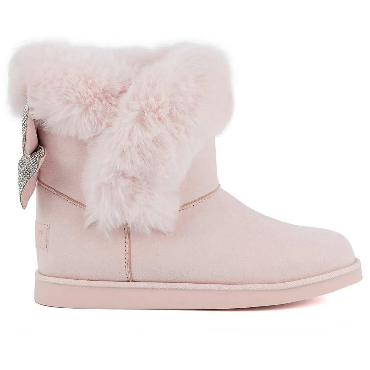 Krazey Kute Womens Faux Fur Faux Leather Booties