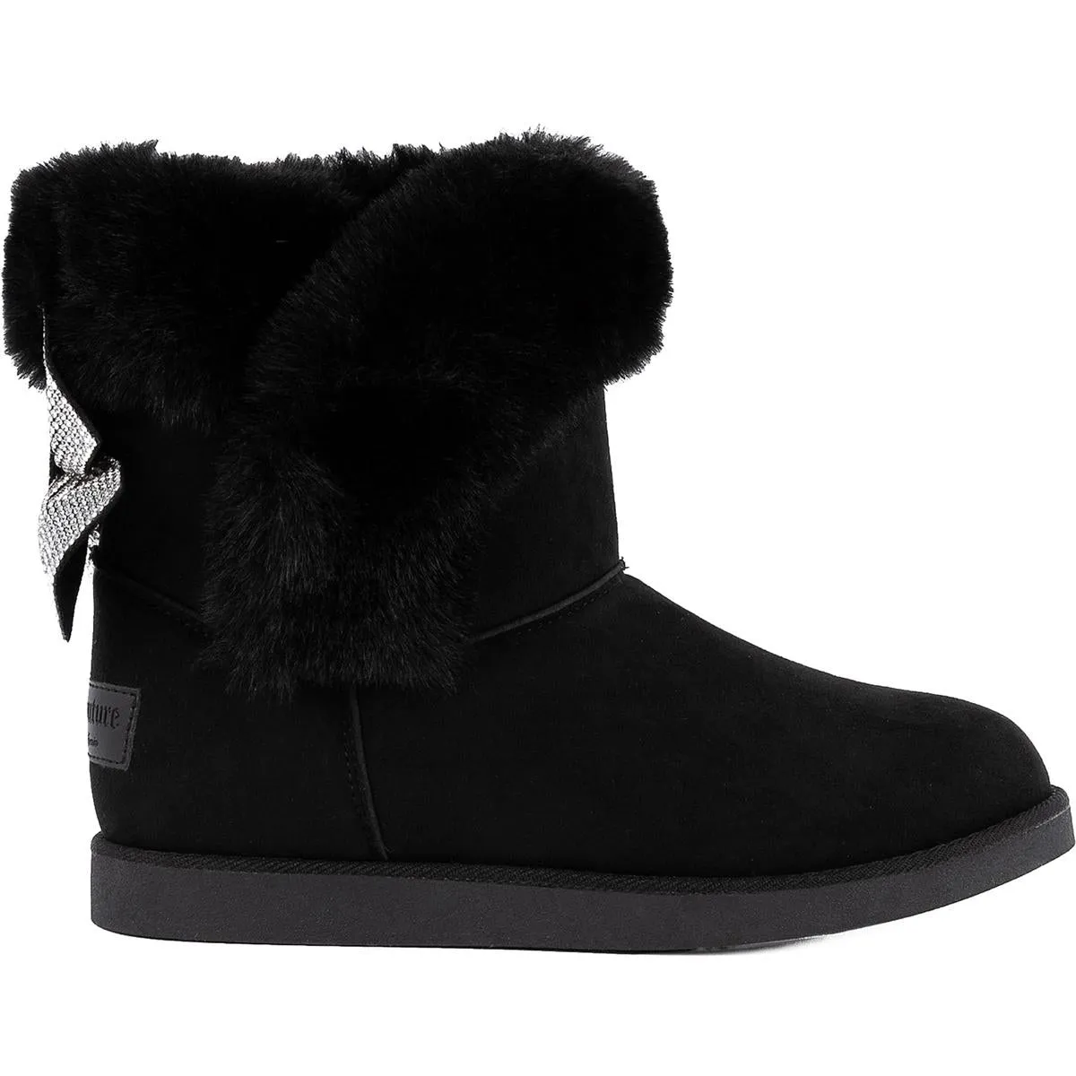Krazey Kute Womens Faux Fur Faux Leather Booties