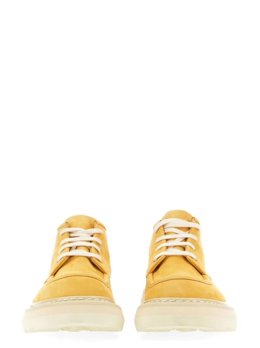 Lace-Up Boots With Chunky Rubber Sole