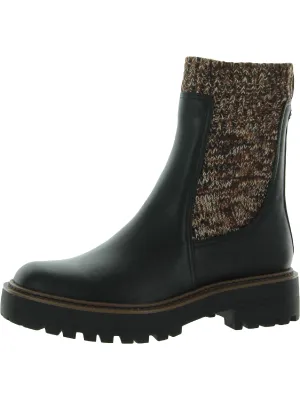 Laguna Knit Womens Leather Round Toe Chelsea Boots