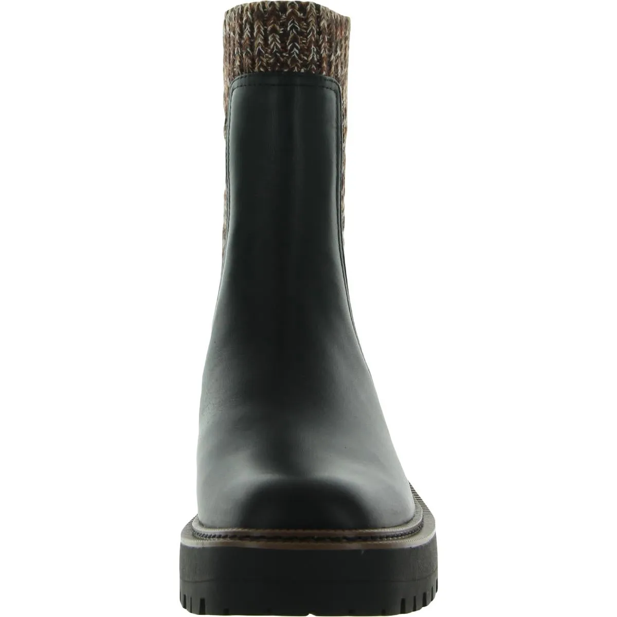 Laguna Knit Womens Leather Round Toe Chelsea Boots