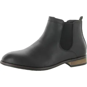 Landon  Mens Faux Leather Pull On Chelsea Boots