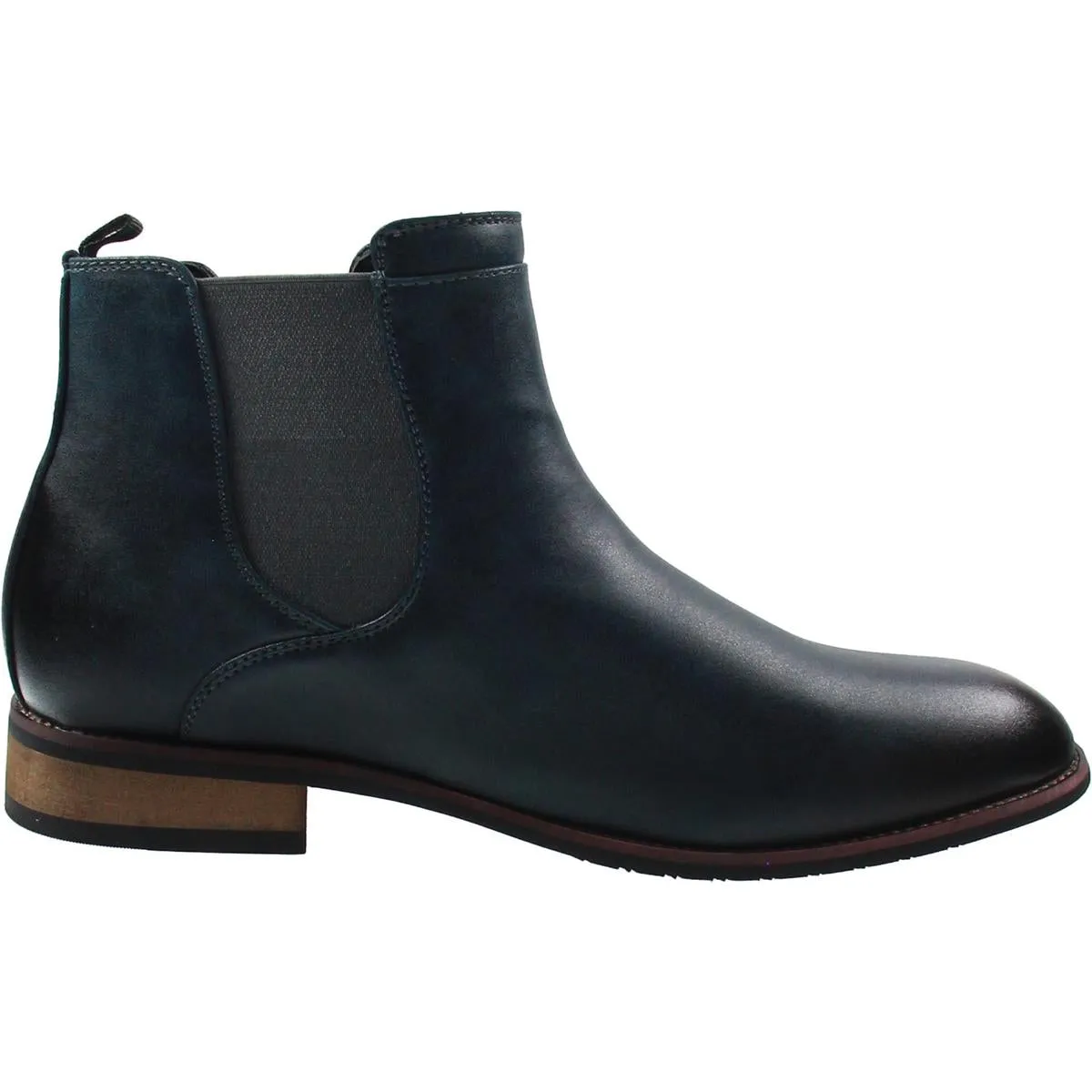 Landon  Mens Faux Leather Pull On Chelsea Boots