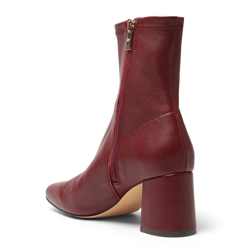 Lantana Boot in Wine Stretch Glove Leather