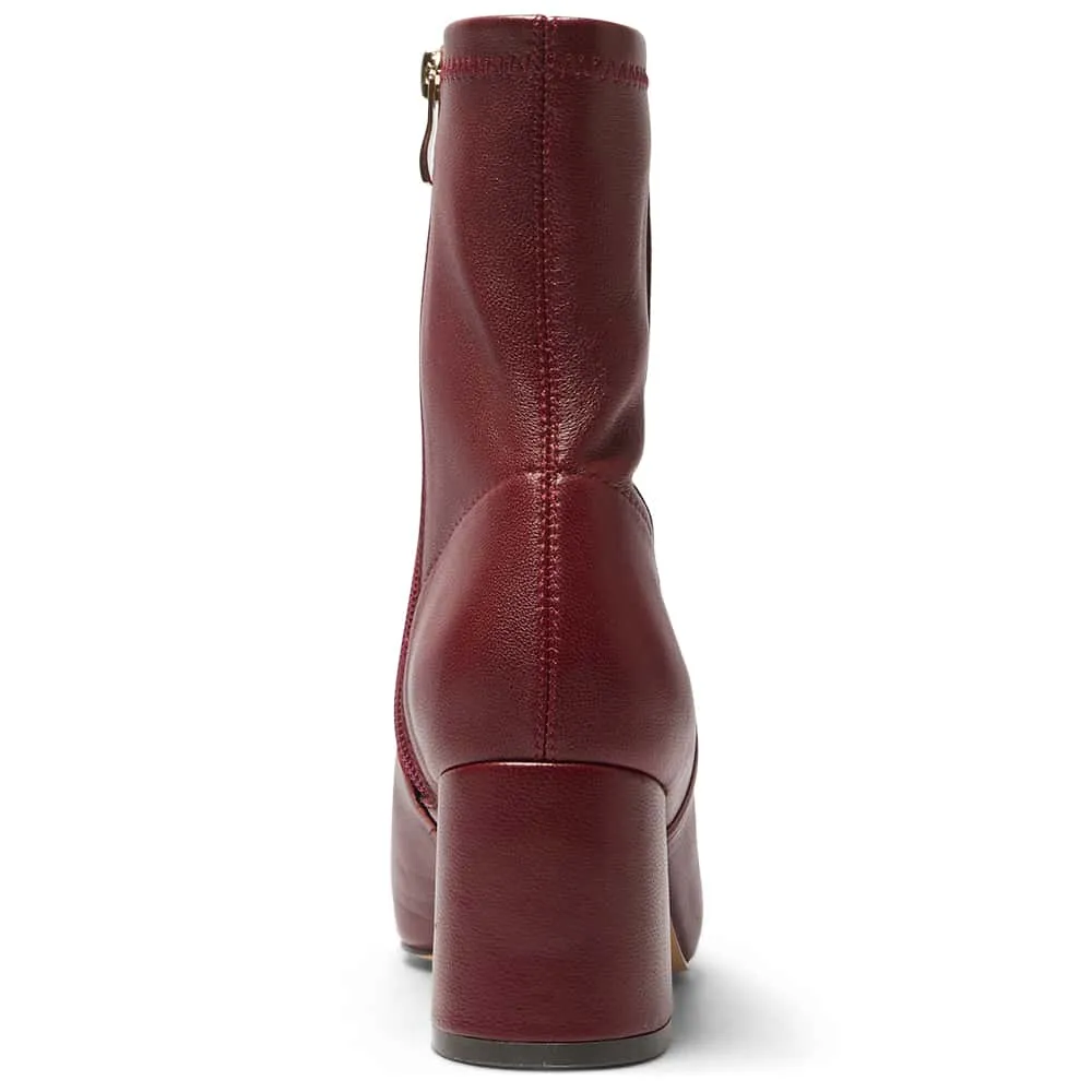 Lantana Boot in Wine Stretch Glove Leather