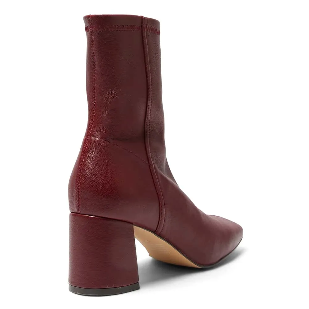 Lantana Boot in Wine Stretch Glove Leather