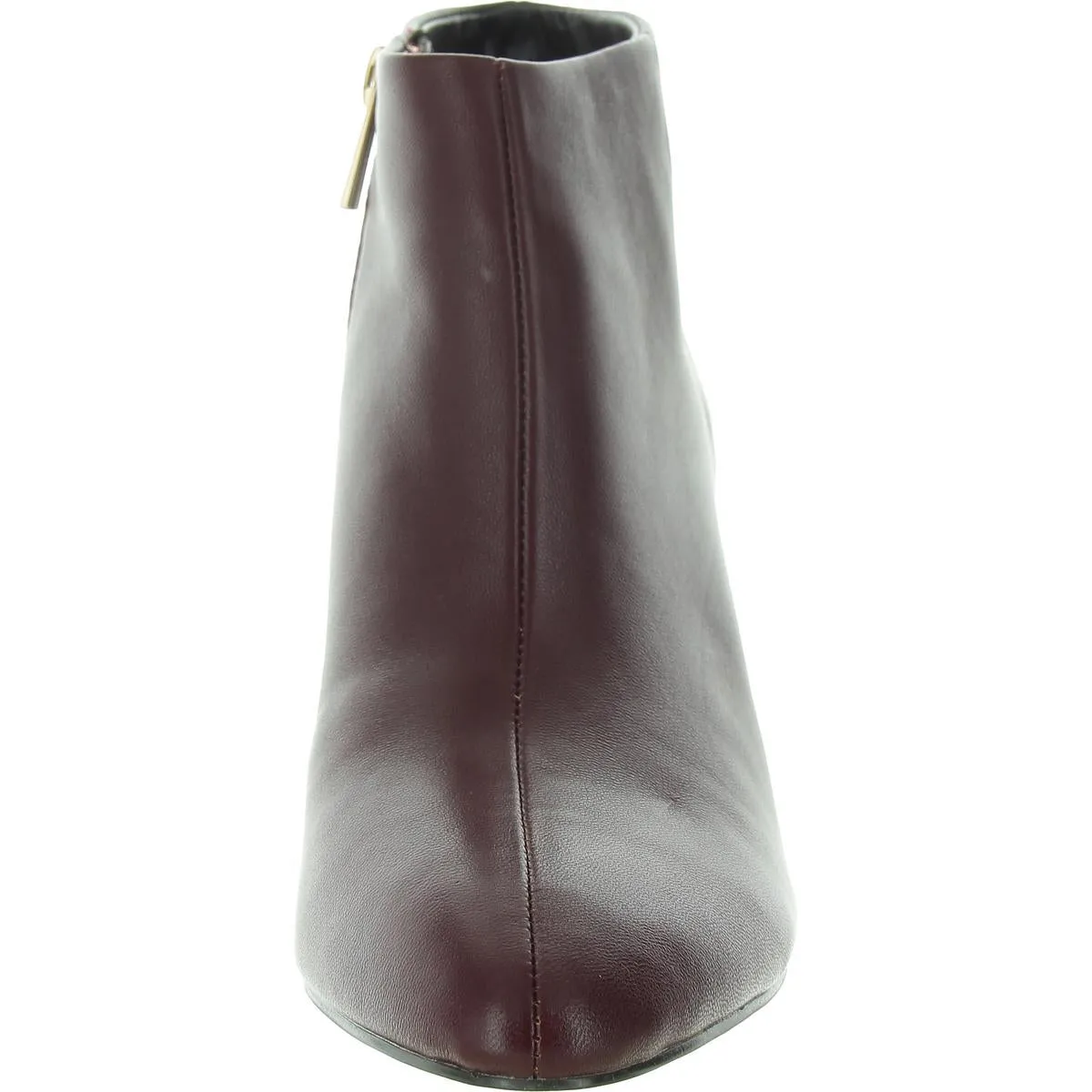 LAX Womens Zipper Leather Wedge Boots
