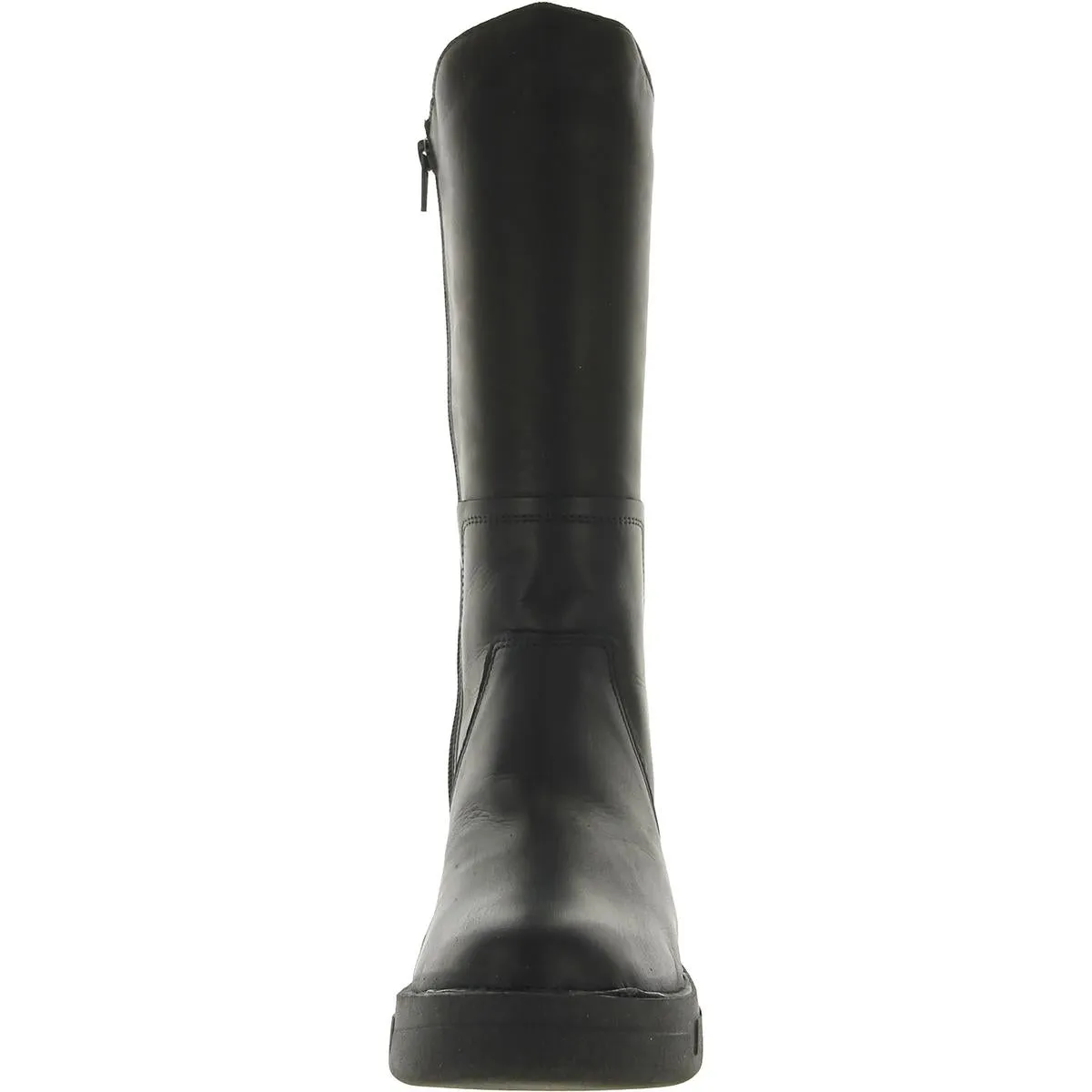 Lear Womens Leather Zip Up Knee-High Boots