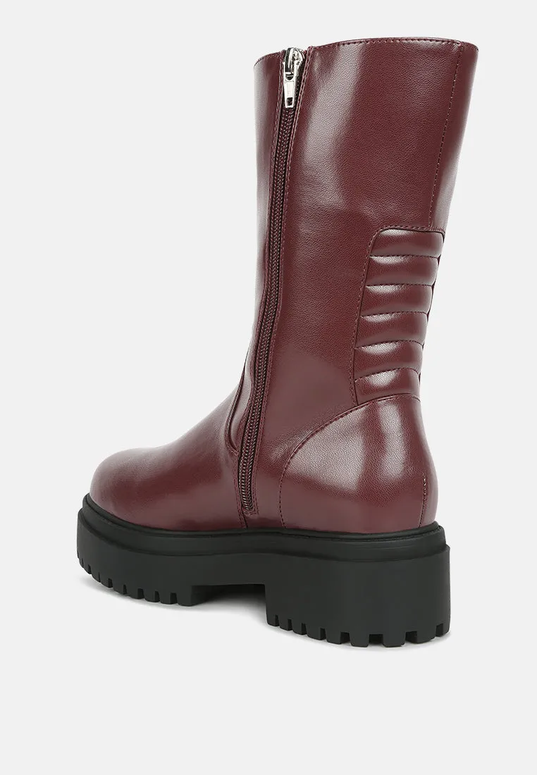 lewisa panelled lug sole boots