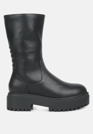 lewisa panelled lug sole boots