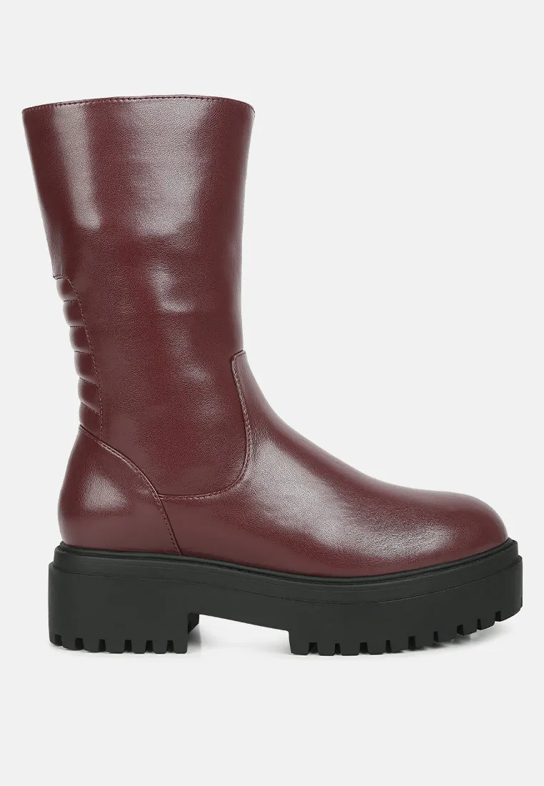 lewisa panelled lug sole boots