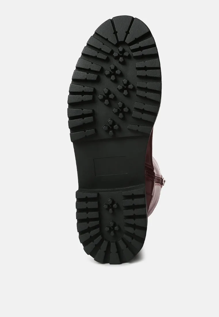 lewisa panelled lug sole boots