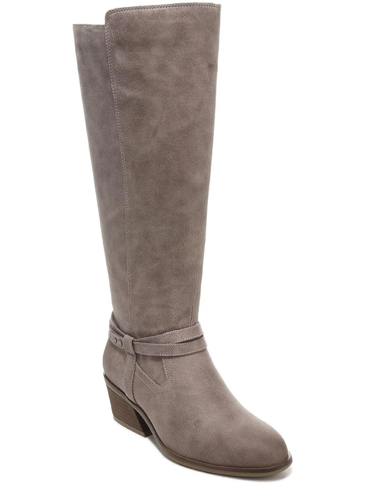 Liberate Womens Faux Leather Riding Knee-High Boots