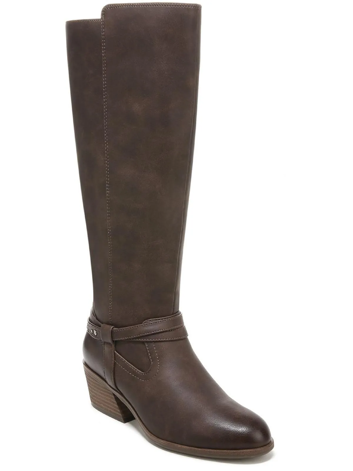 Liberate Womens Faux Leather Riding Knee-High Boots