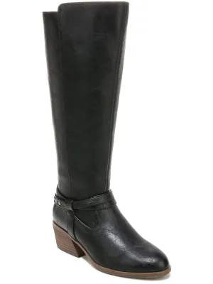 Liberate Womens Faux Leather Riding Knee-High Boots