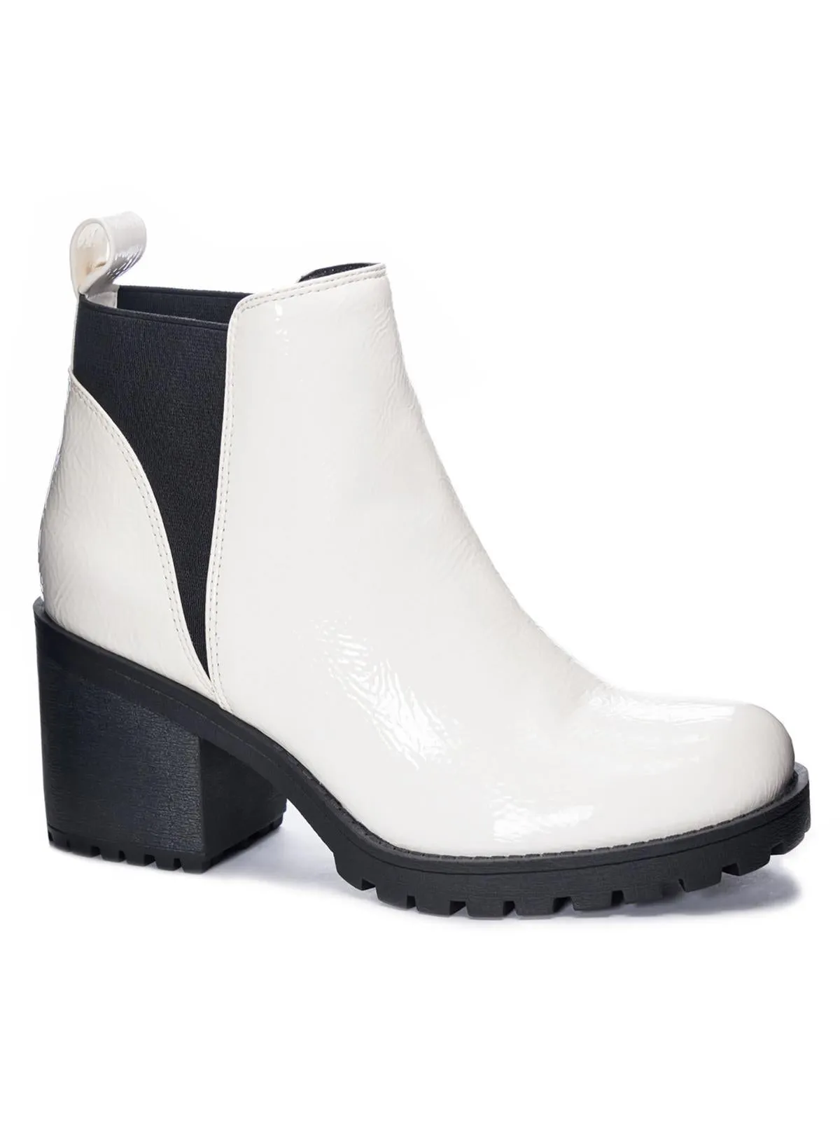 Lido Womens Faux Leather Block Heel Ankle Boots