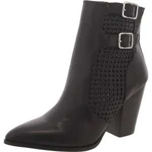 Liz Womens Leather Pointed Toe Ankle Boots