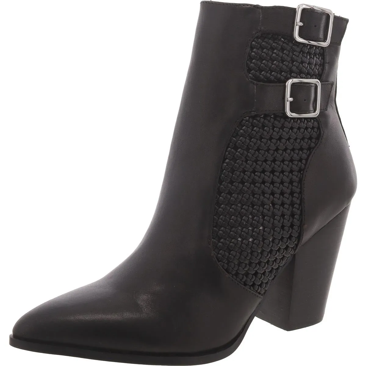 Liz Womens Leather Pointed Toe Ankle Boots