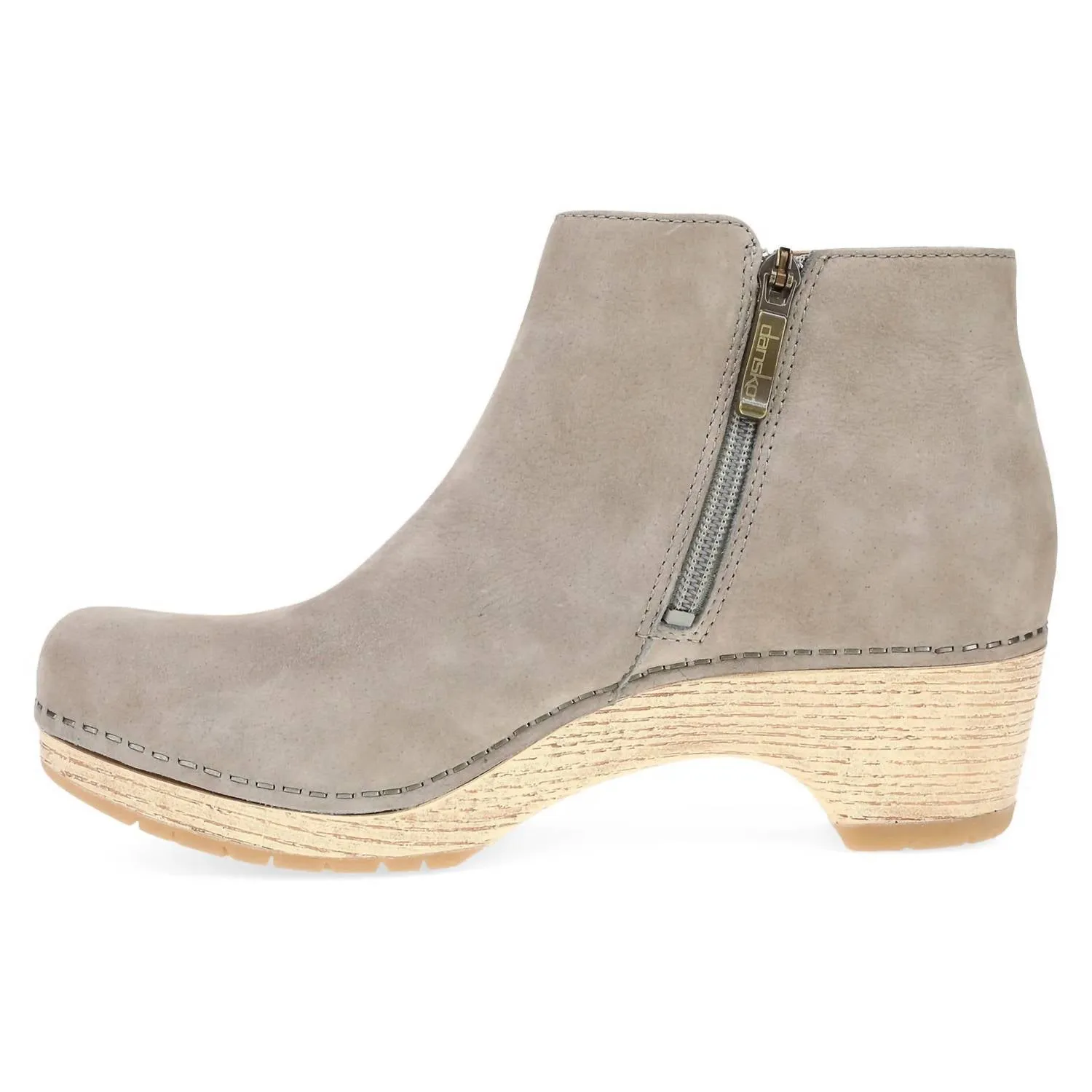 Lizanne Short Boot In Taupe Milled Nubuck