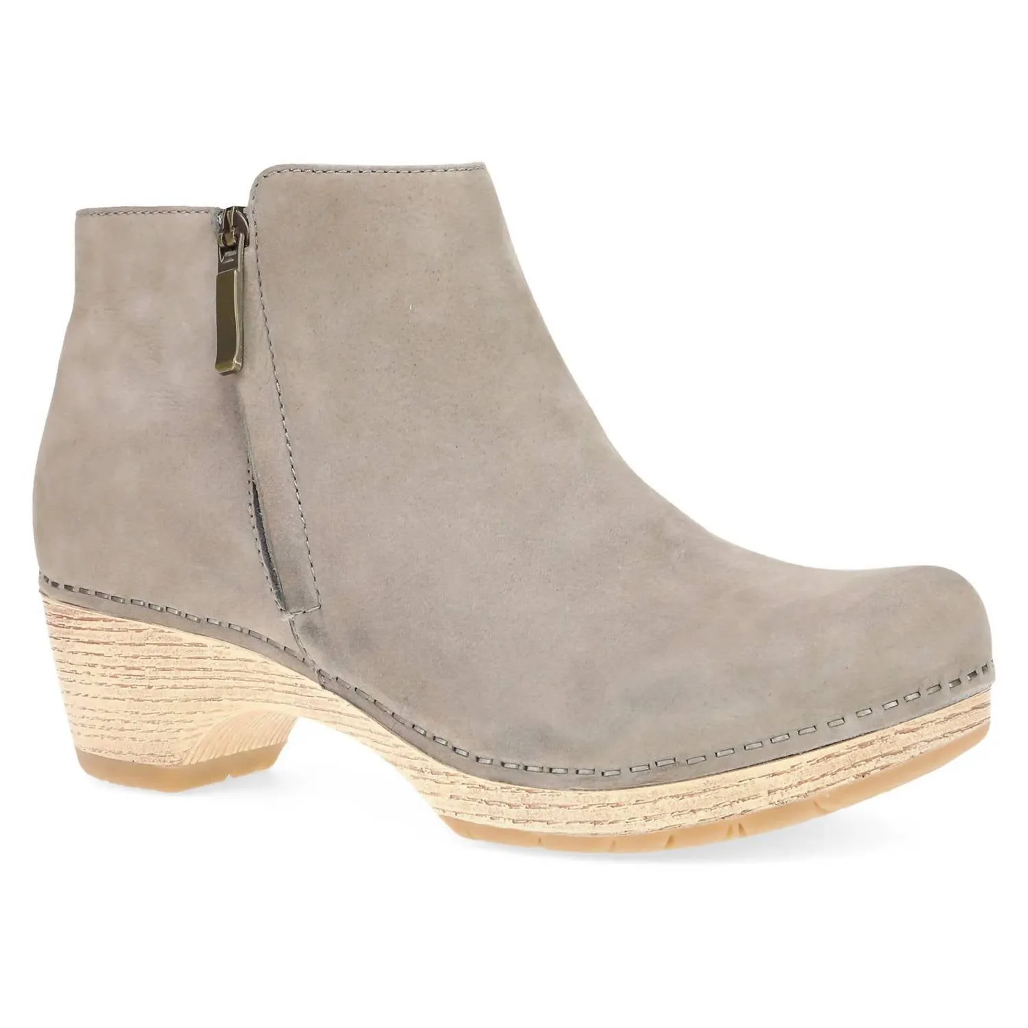 Lizanne Short Boot In Taupe Milled Nubuck