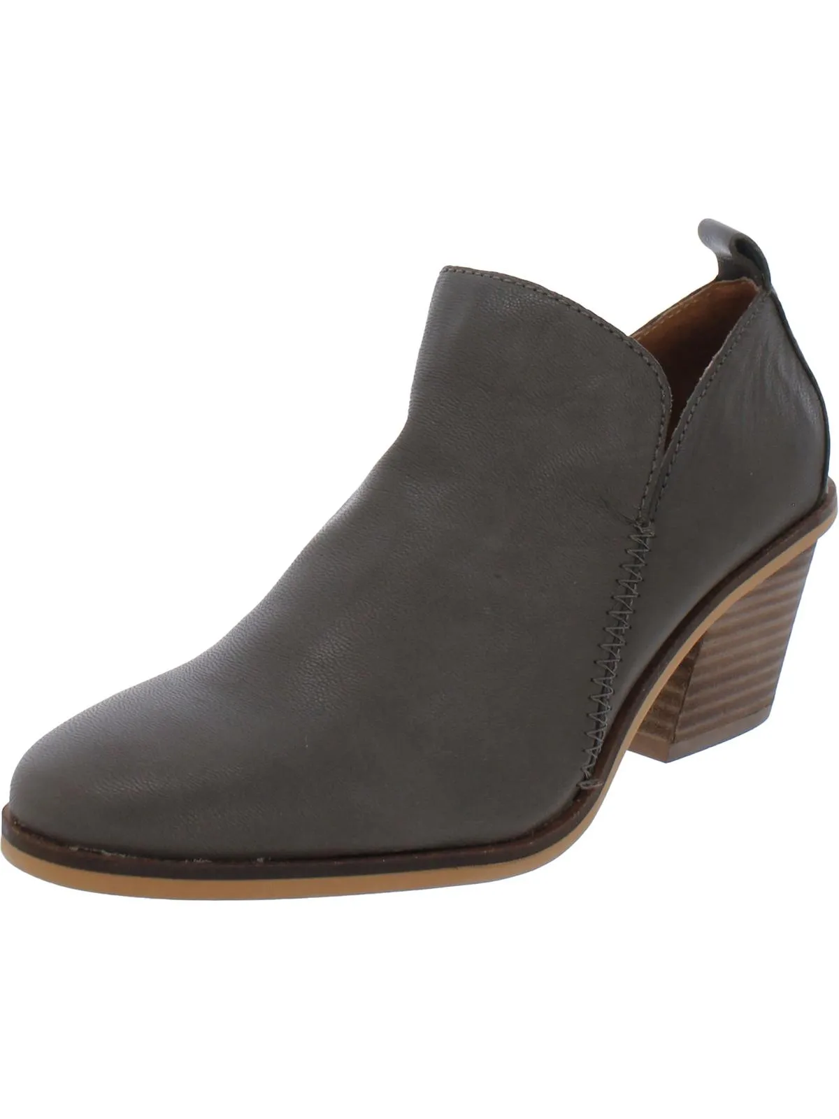 LK Victorey Womens Leather Almond Toe Shooties
