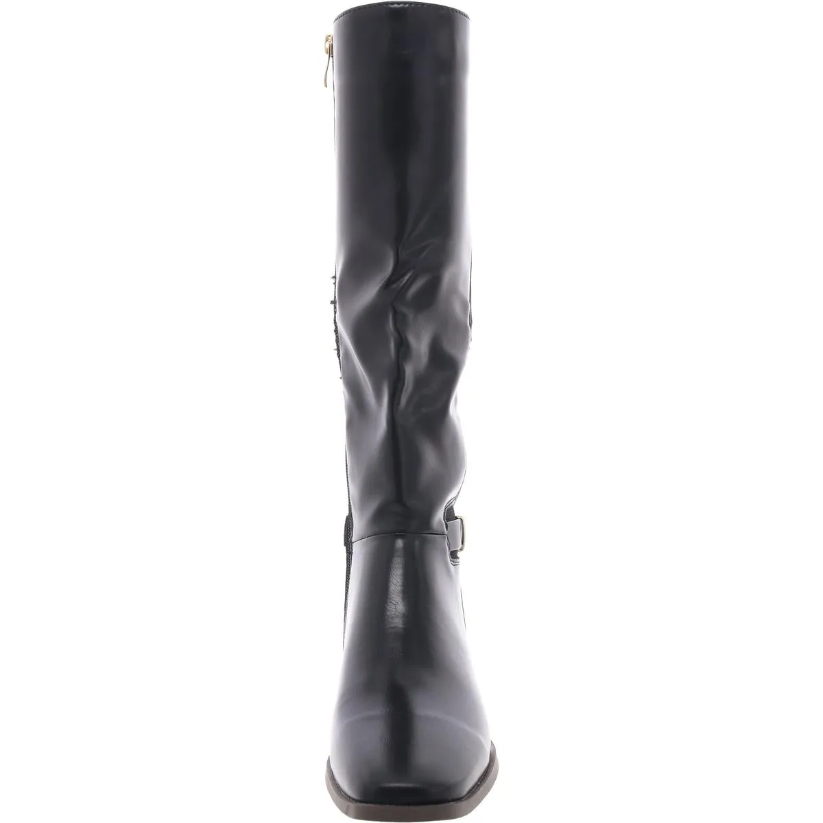 Londyn Womens Mixed Media Faux Leather Knee-High Boots
