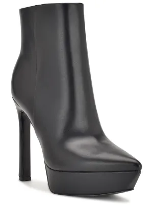 LORAA3 Womens Faux Leather Poit Booties