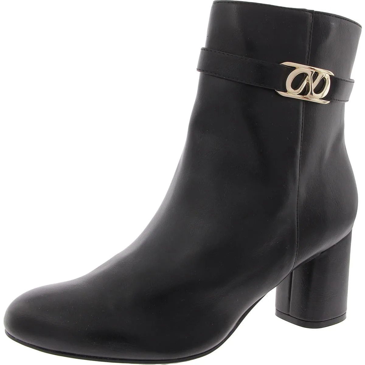 Lottie Womens Faux Leather Solid Ankle Boots