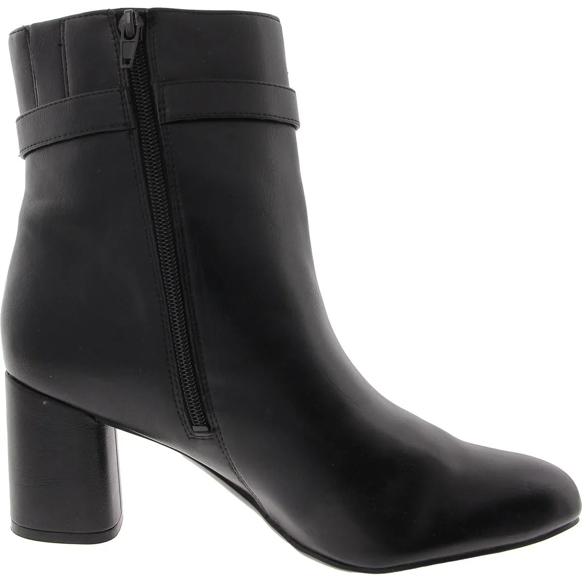Lottie Womens Faux Leather Solid Ankle Boots